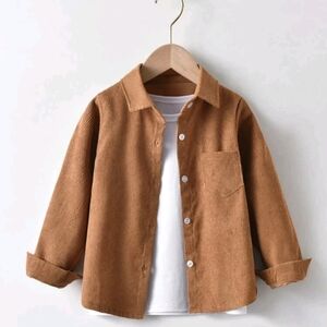 SHEIN Tan Kids Button Down Shirt